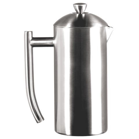 Brushed 18/10 Stainless Steel French Press Coffee Maker, 17-ounce