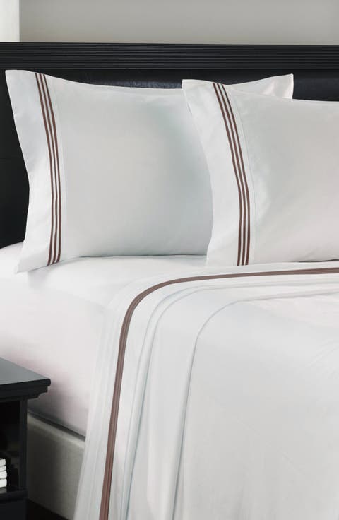 Embroidered Line 3-Piece Sheet Set