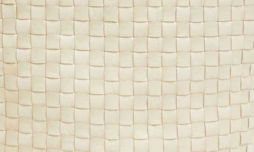 Clare V . Petite Jeanne Woven Shoulder Bag In Cream Woven Checker