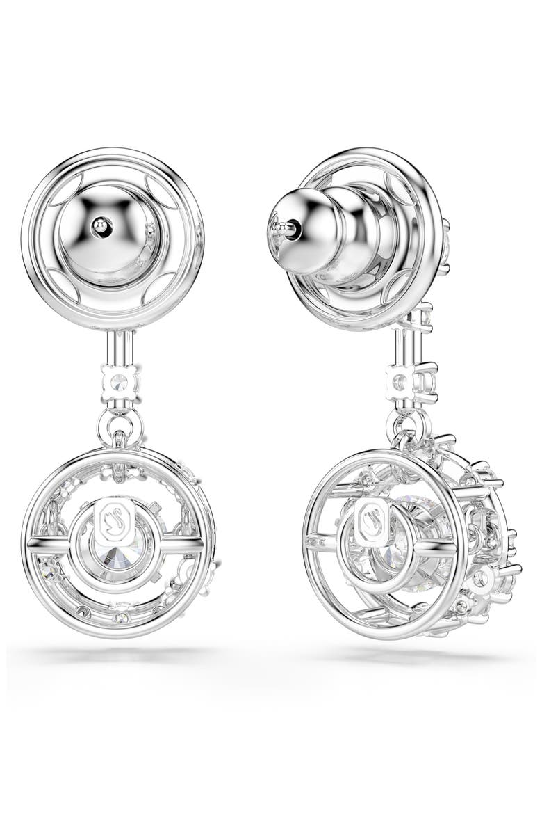 Constella Crystal Drop Earrings, Alternate, color, SILVER/ WHITE