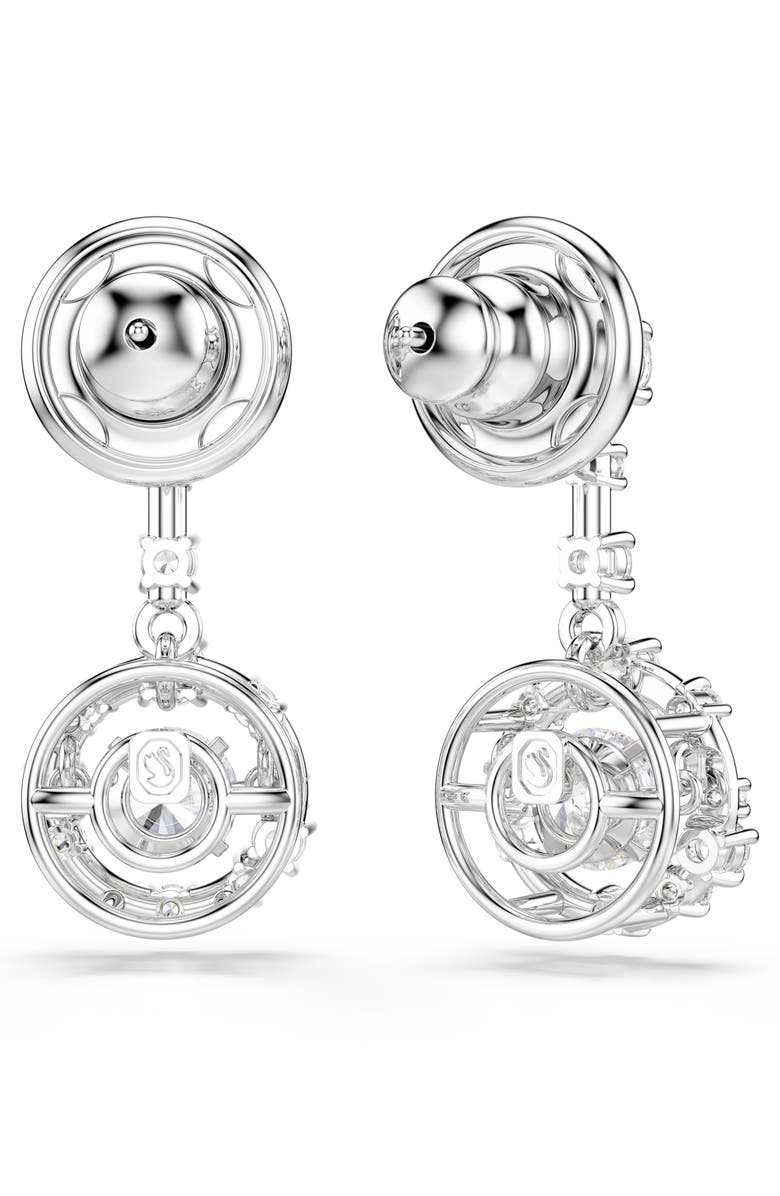 Swarovski Constella Crystal Drop Earrings, Alternate, color, Silver/ White