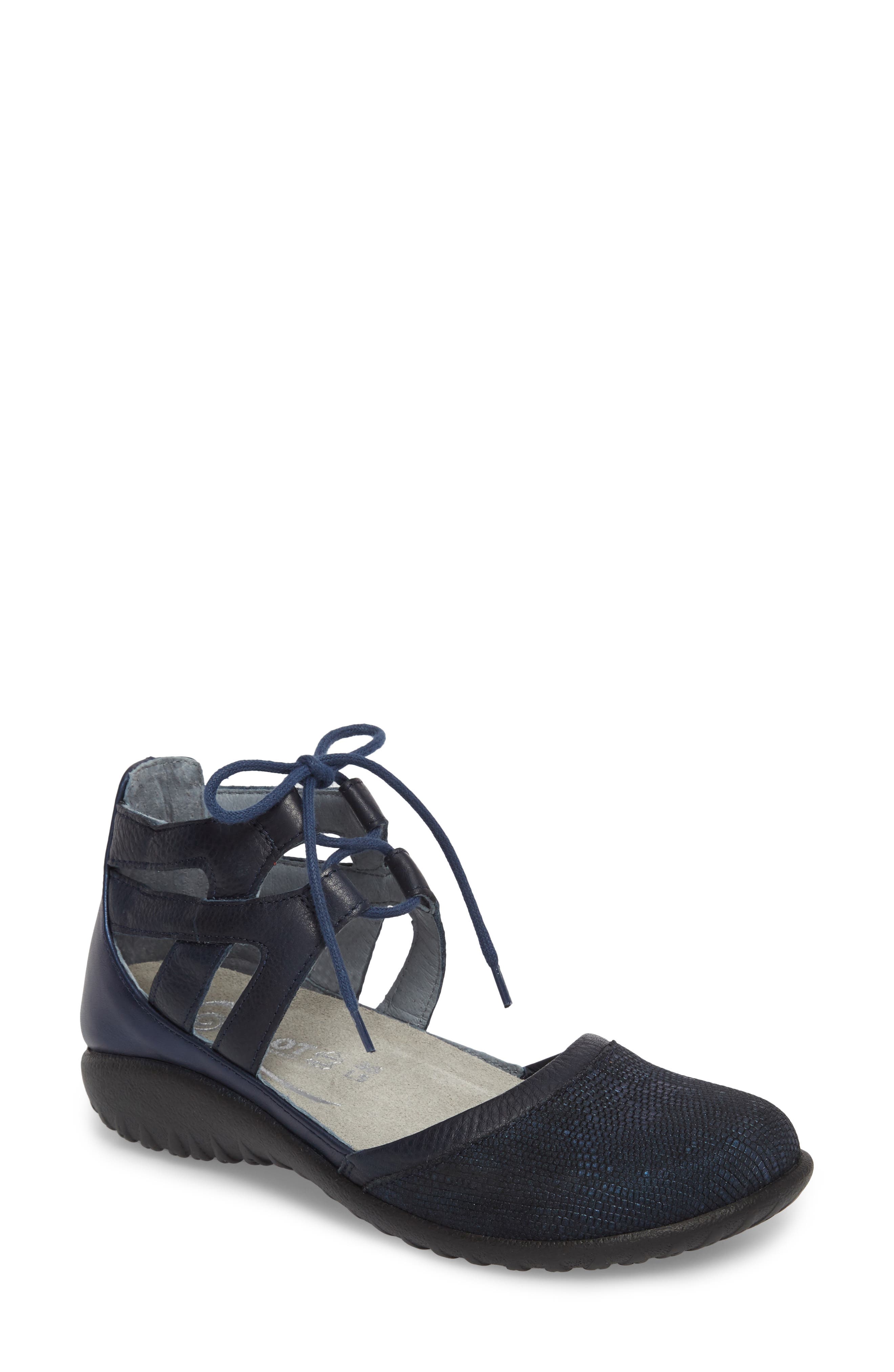 Kata Lace-Up Sandal, Main, color, NAVY REPTILE LEATHER