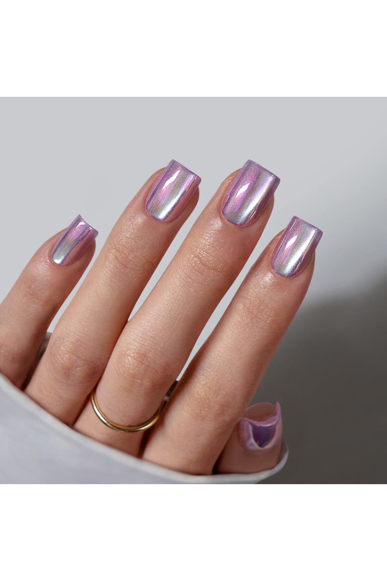 Press-on Nails Set Short Square, Alternate, color, Glass Ocean