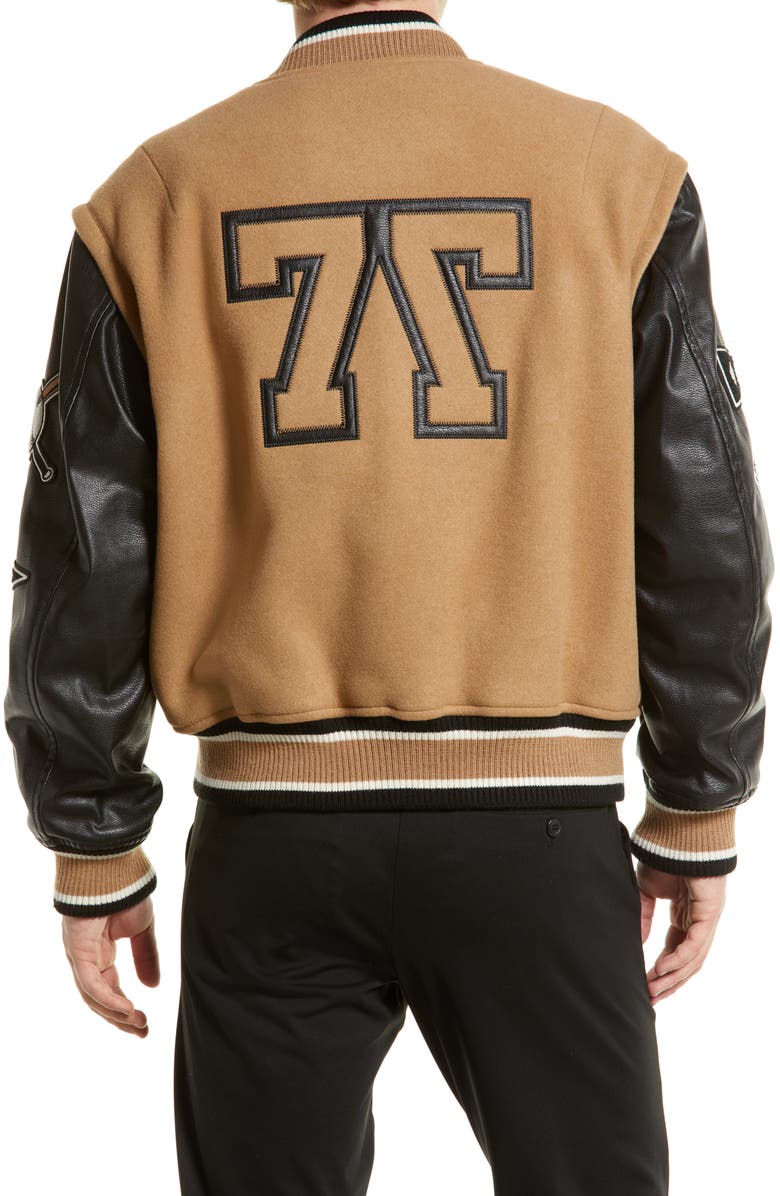 BOSS Carsity Wool Blend Bomber Jacket, Alternate, color, 