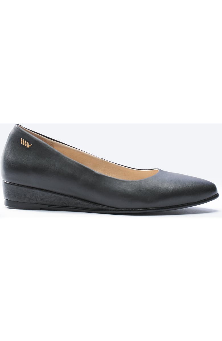 VISCATA Roma Leather Flats, Main, color, Black
