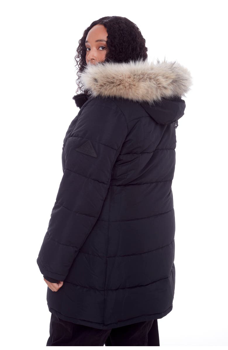 Alpine North AULAVIK PLUS SIZE - Vegan Down Mid-length Hooded Parka Coat, Alternate, color, Black