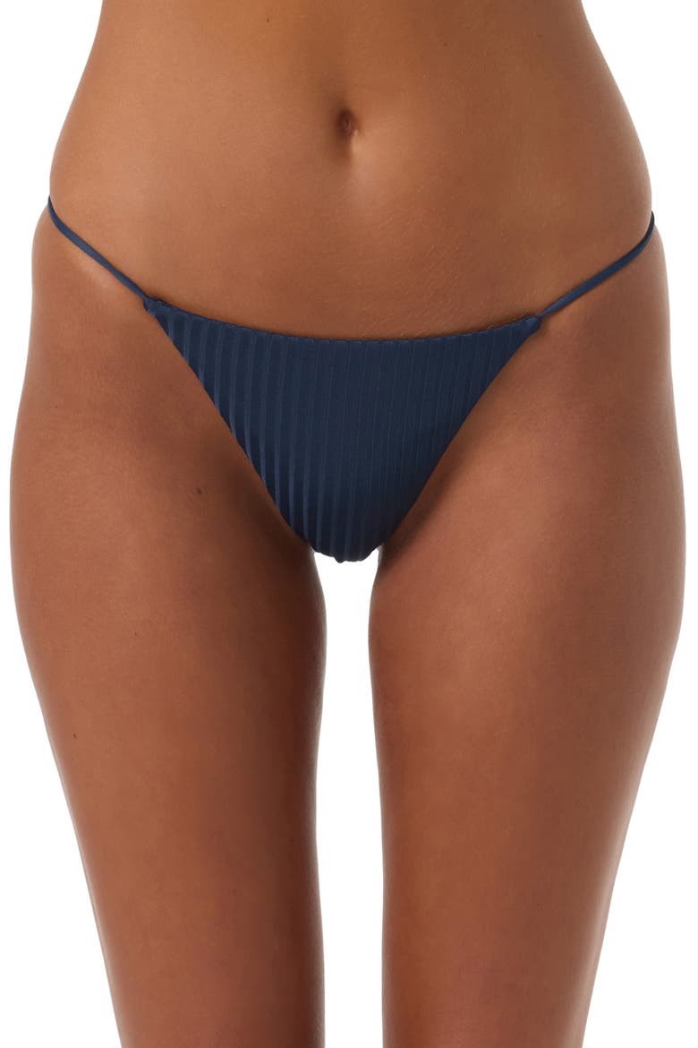 Shorebreak Ribbed Redondo Bikini Bottoms, Main, color, NAVY
