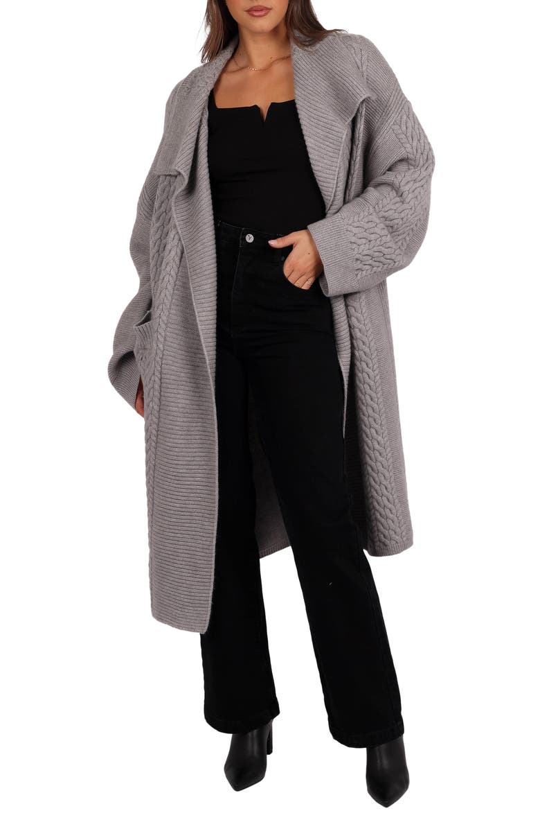 Petal & Pup Soma Oversize Longline Open Front Cardigan, Main, color, 