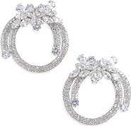 Tasha Cluster & Pavé Open Circle Earrings