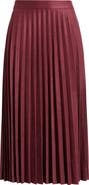 Tahari ASL Faux Suede Pleated Skirt