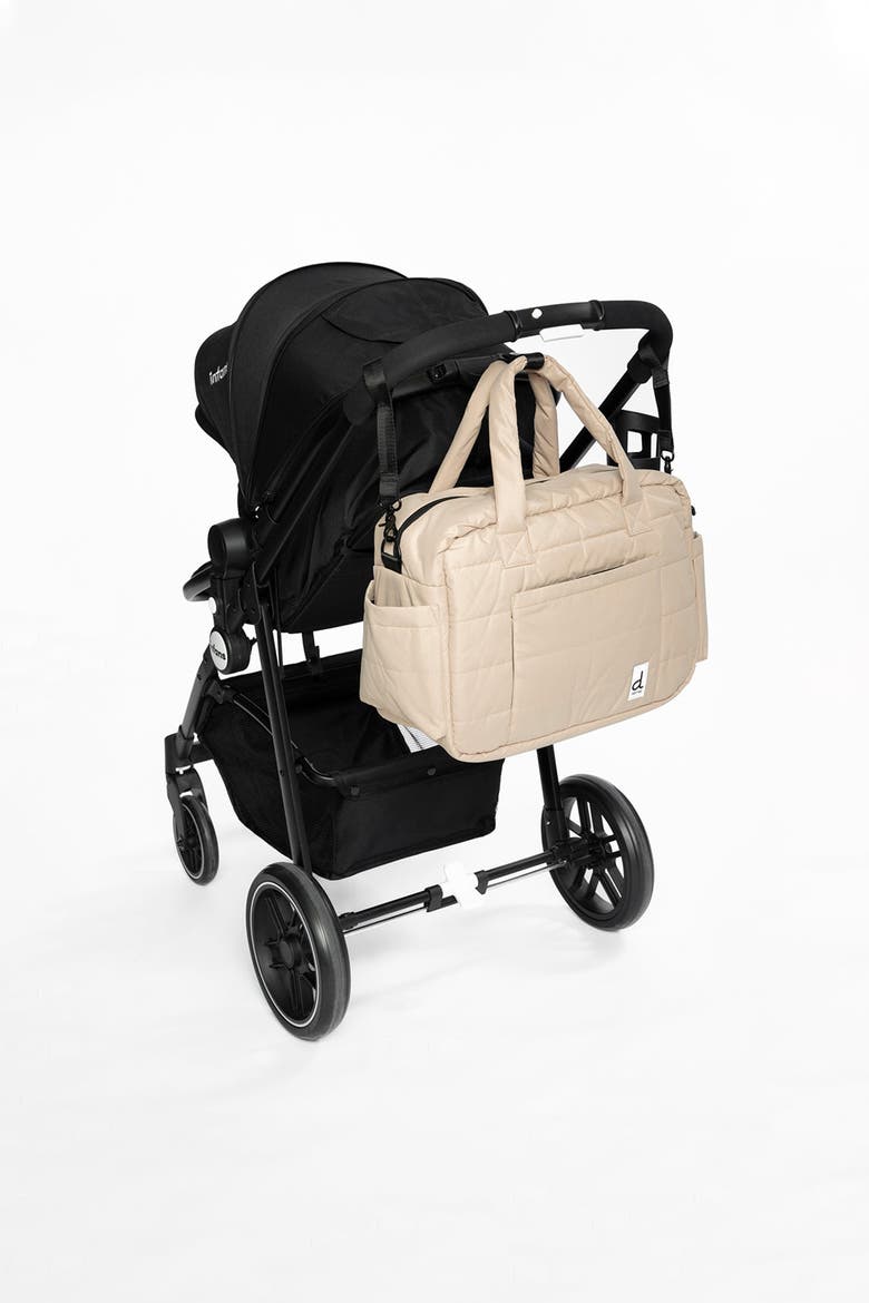 Water-Repellent 7-Compartment Diaper Bag with Changing Mat, Alternate, color, Beige