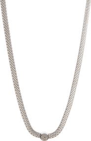 MESHMERISE 18K Rose Gold Plated Diamond Necklace - 0.06 ctw