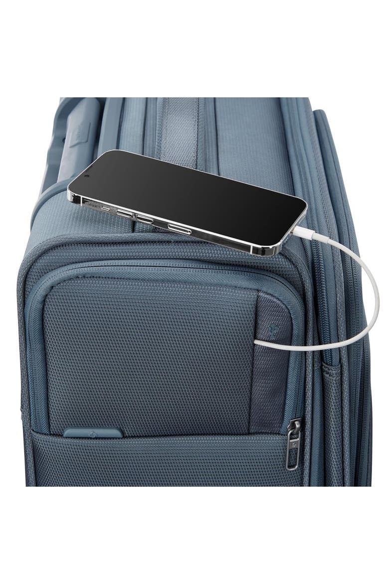 UpLIFT Softside Expandable (20"/25"/29") 3 Piece Spinner Luggage Set, Alternate, color, Elemental Blue