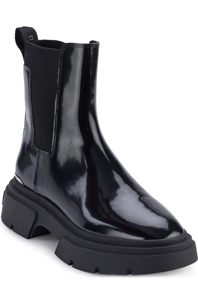 DKNY Fenella Lug Sole Chelsea Boot, Main, color, Black