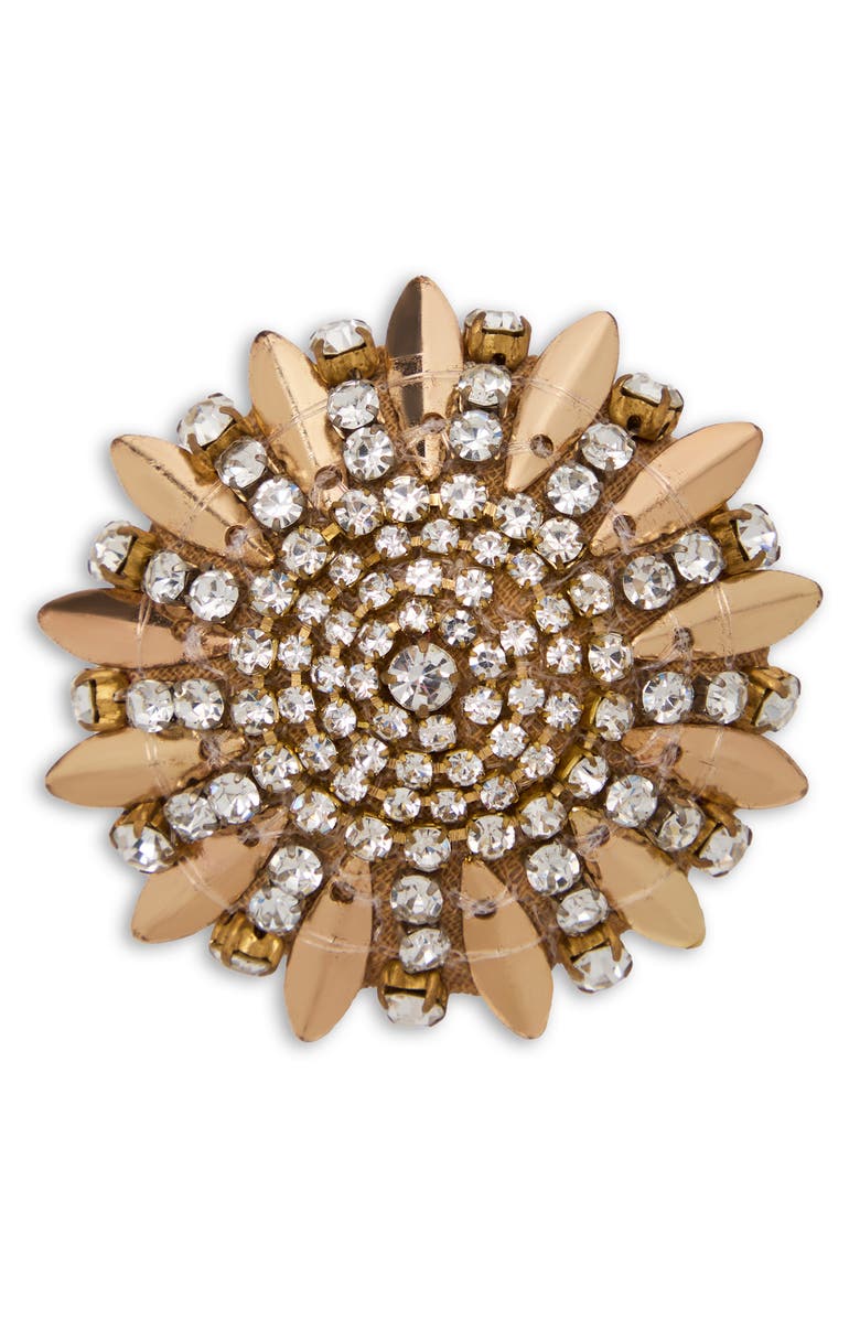 SAACHI Crystal Bloom Brooch, Main, color, Gold