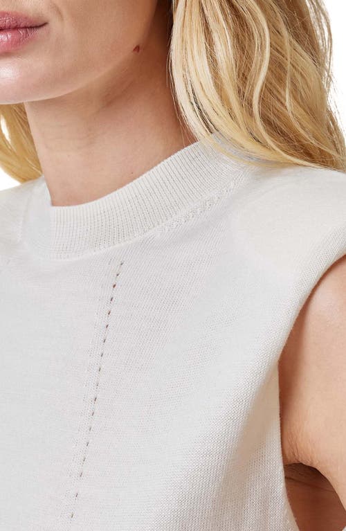 Shop Allsaints Kayla Cap Sleeve Merino Wool Sweater In Chalk White