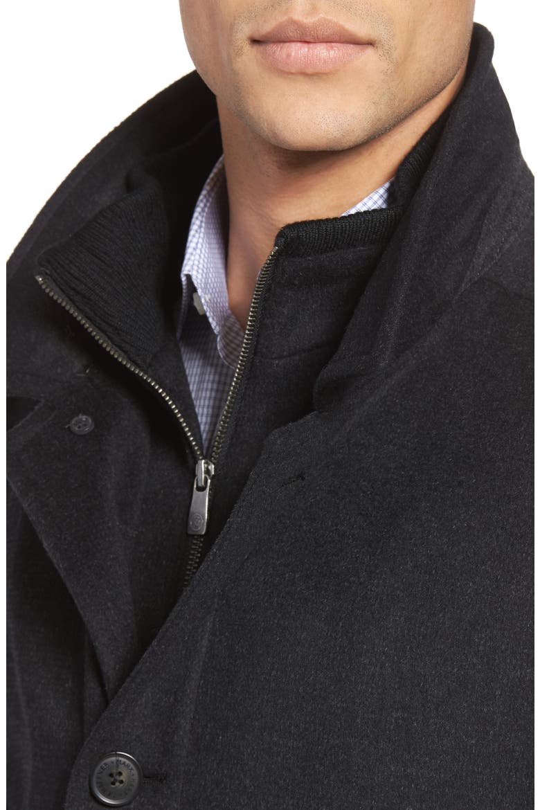 MacBeth Car Coat with Bib, Alternate, color, BLACK HEATHER