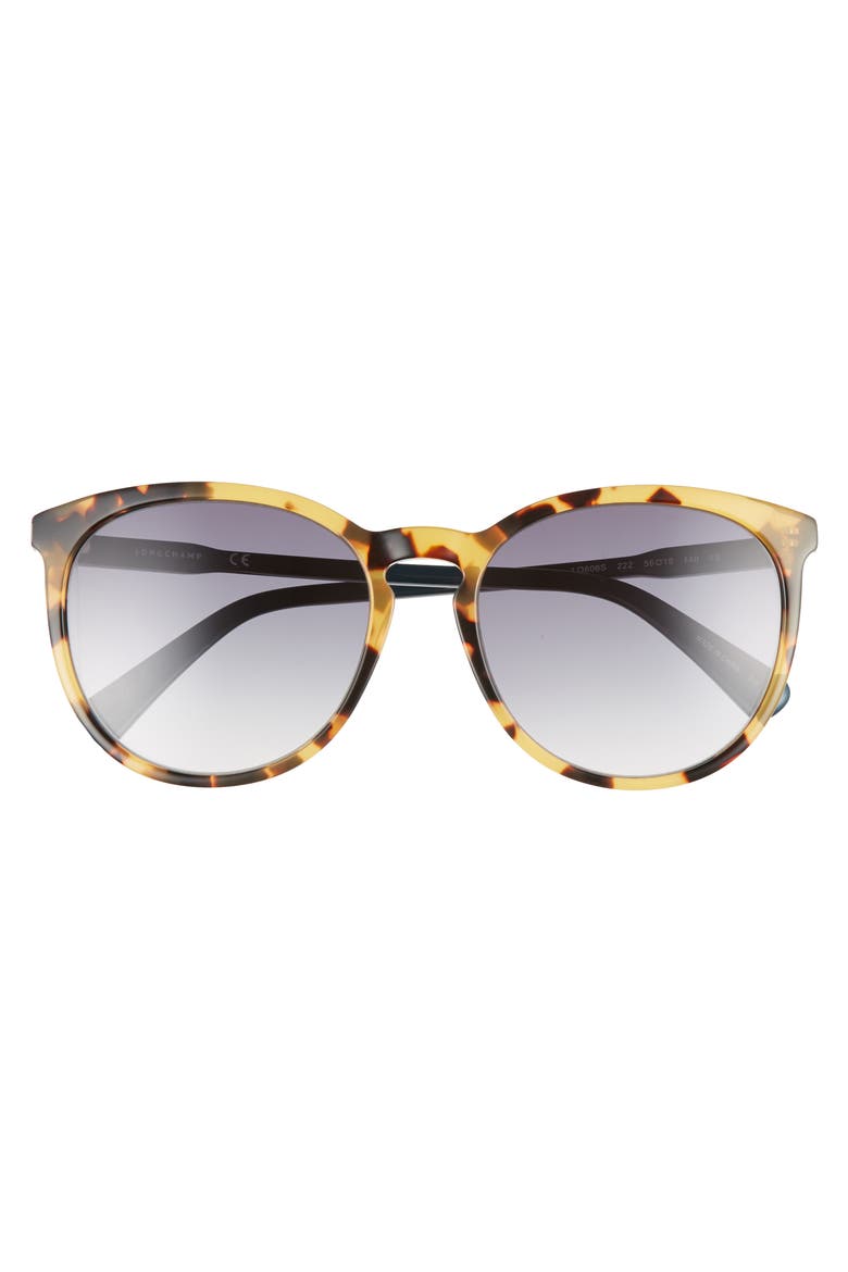 56mm Round Sunglasses, Alternate, color, VINTAGE HAVANA