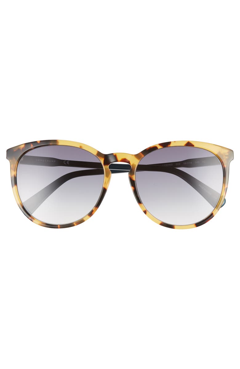 Longchamp 56mm Round Sunglasses, Alternate, color, Vintage Havana