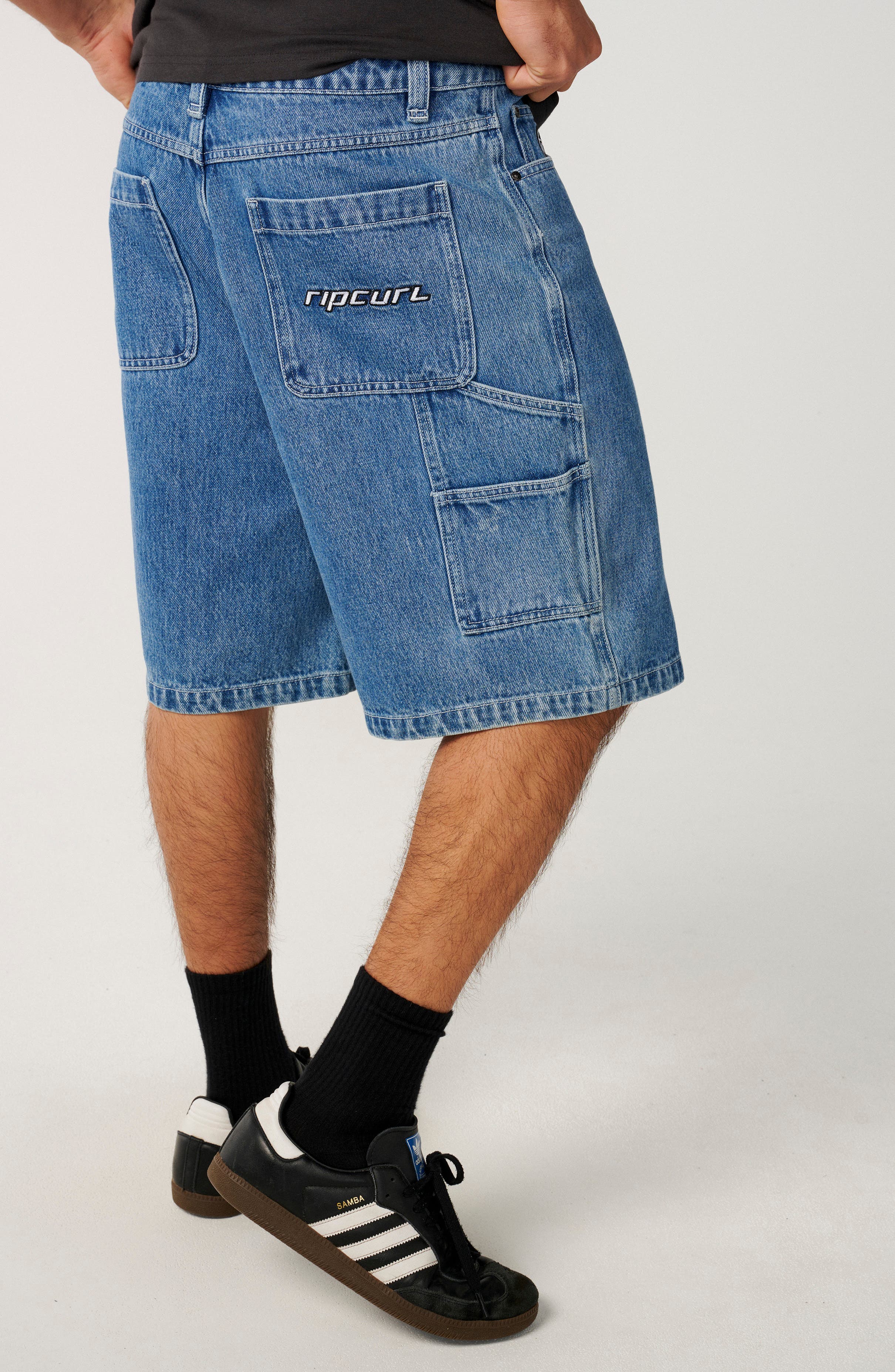Rip Curl Nu Dose Denim Baggy Fit Carpenter Shorts (Men) | Nordstrom