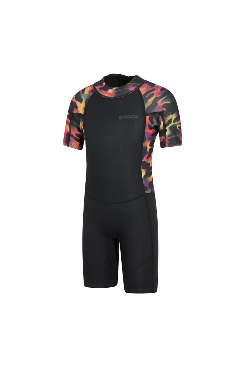 Childrens/Kids Shorty Printed Wetsuit, Alternate, color, Red