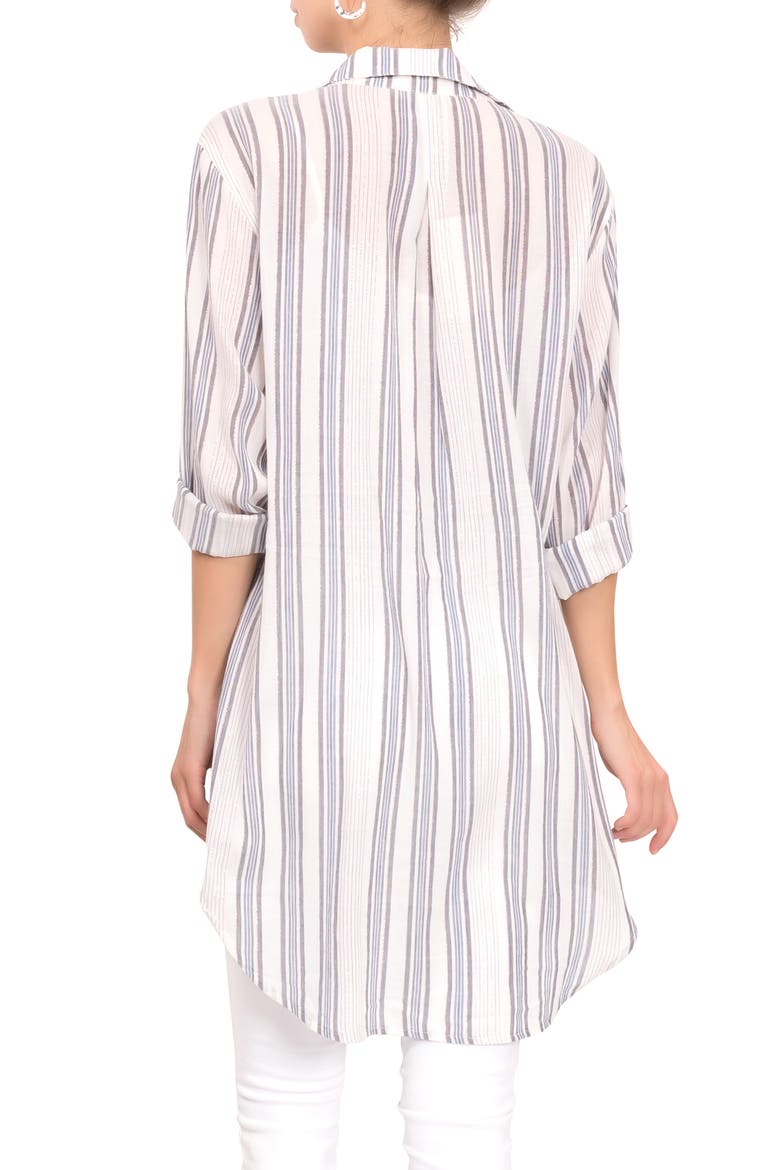 Rick Stripe Sleep Shirt, Alternate, color, CAPRI