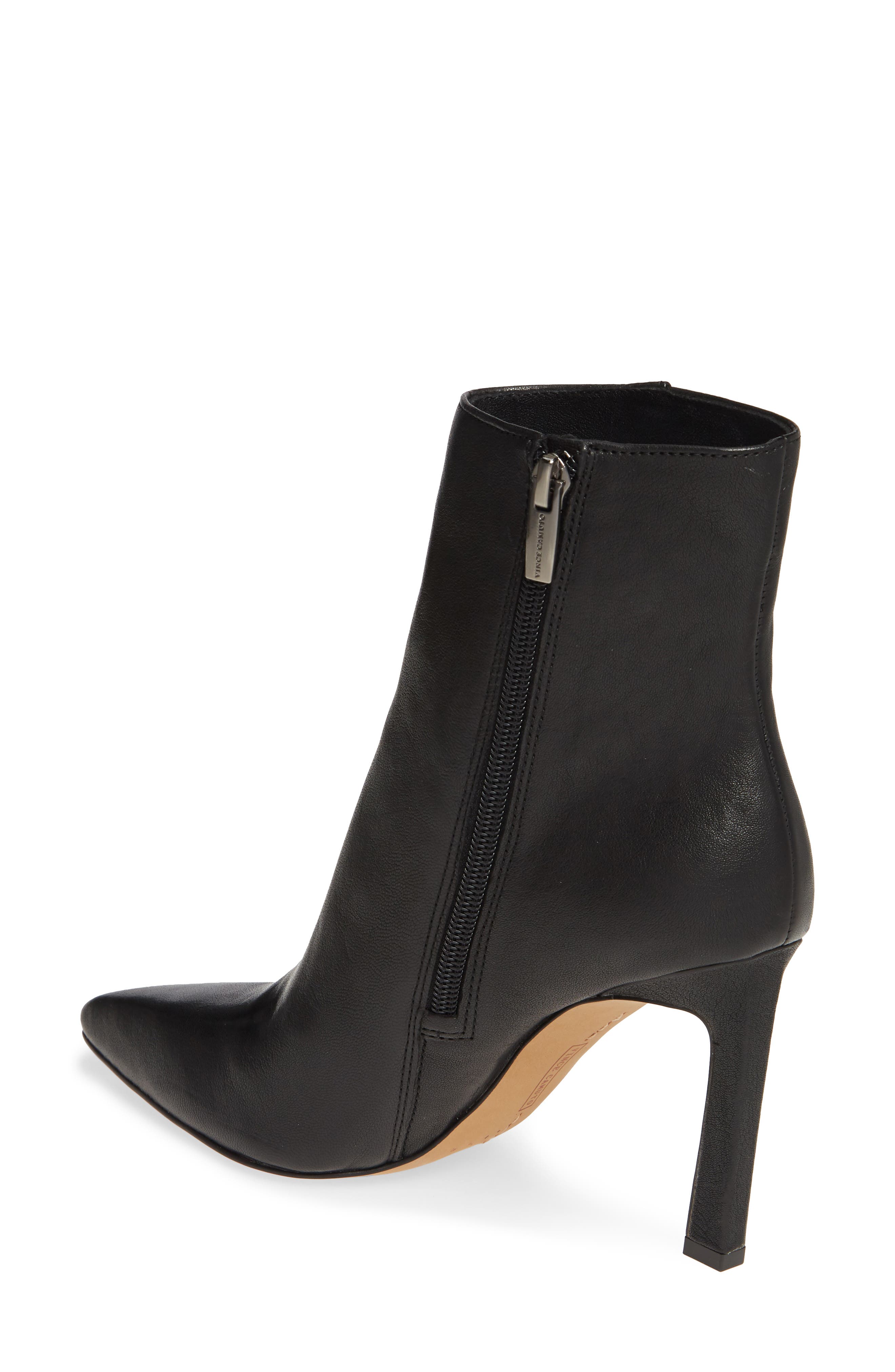 Sashala Pointed Toe Bootie, Alternate, color, BLACK LEATHER