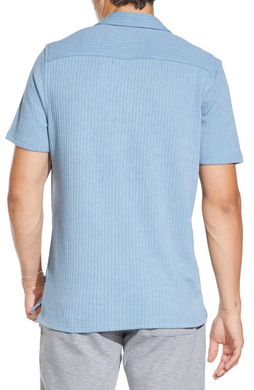 Civil Society Regular Fit Chunky Texture Button-up Shirt In Blue