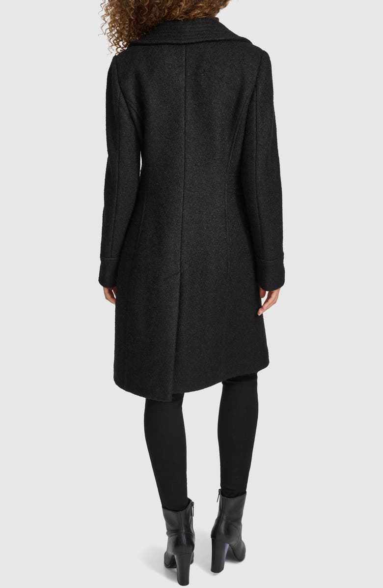 Kenneth Cole Pressed Bouclé Trapunto Collar Coat, Alternate, color, 