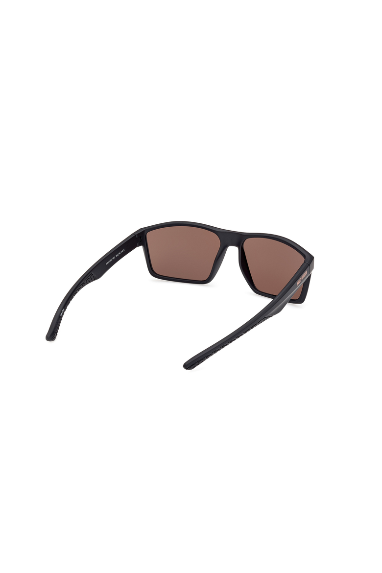 Vented Temple Rectangular Sport Sunglasses, Alternate, color, Matte Black / Bordeaux Mirror