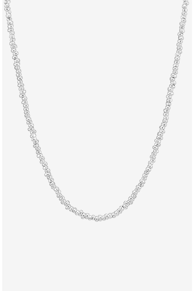 Signature Small Nugget Necklace, Alternate, color, Sterling Silver