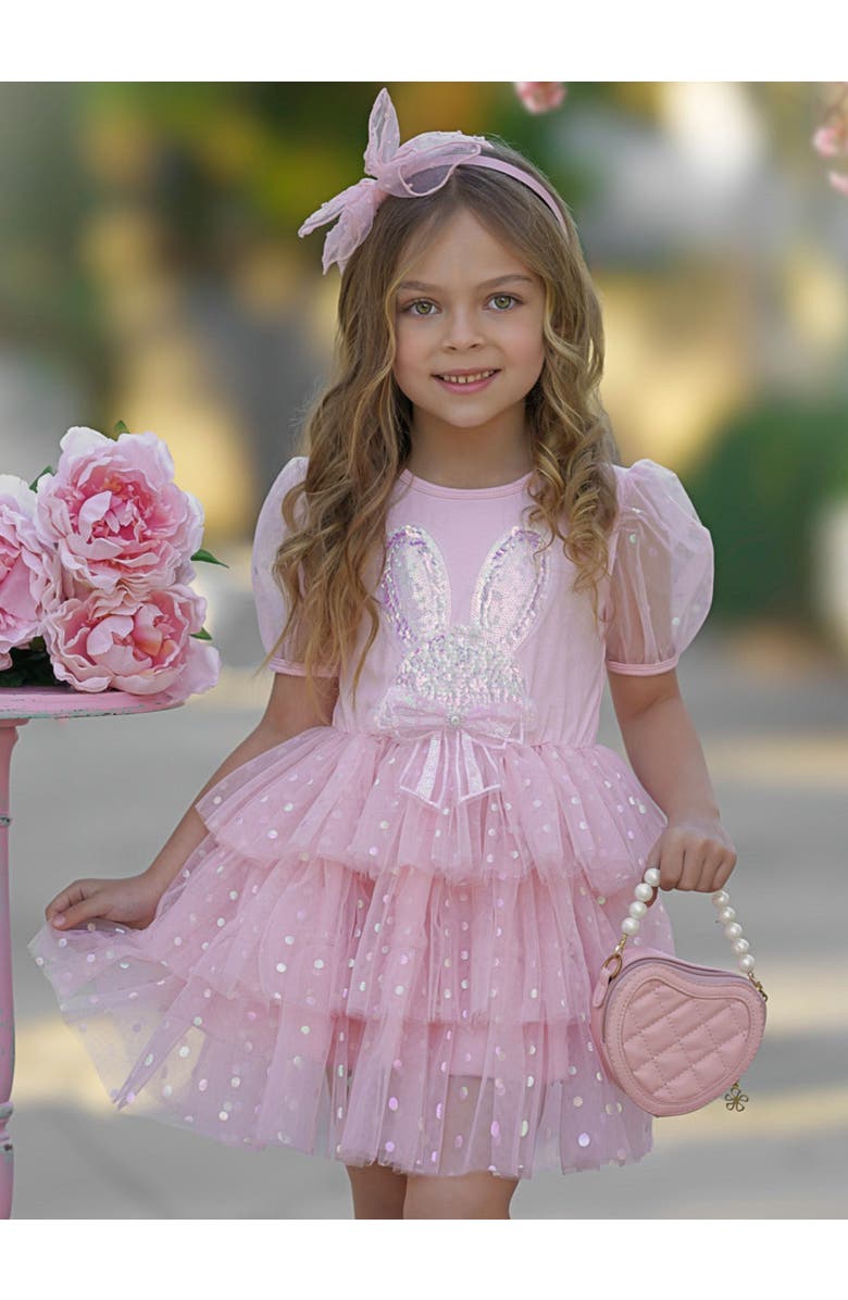 Mia Belle Girls Girls Bunny Magic Easter Pink Tutu Dress, Alternate, color, Pink