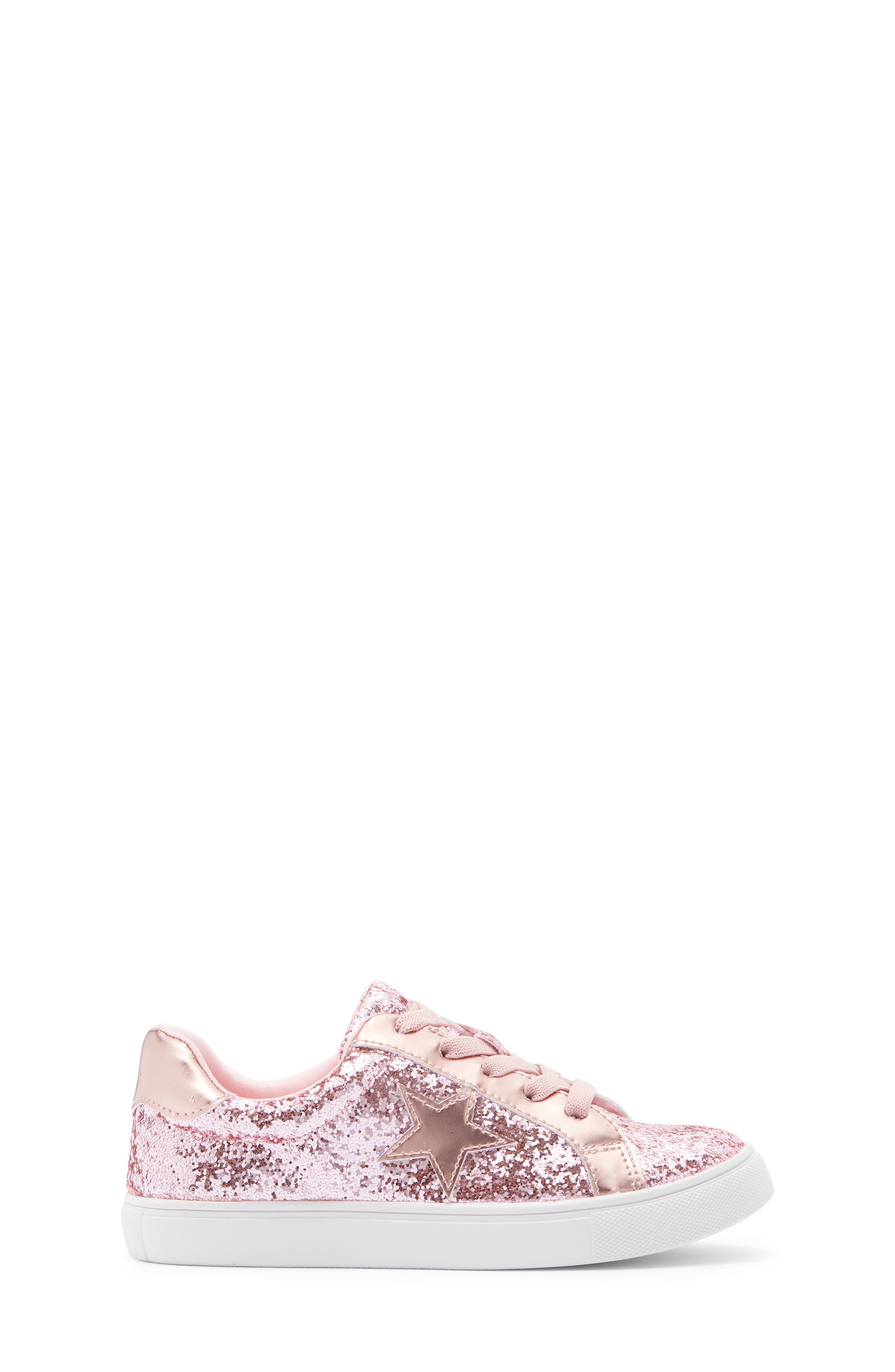 Harper Canyon Kids' Jenny Star Sneaker, Alternate, color, Pink Glitter