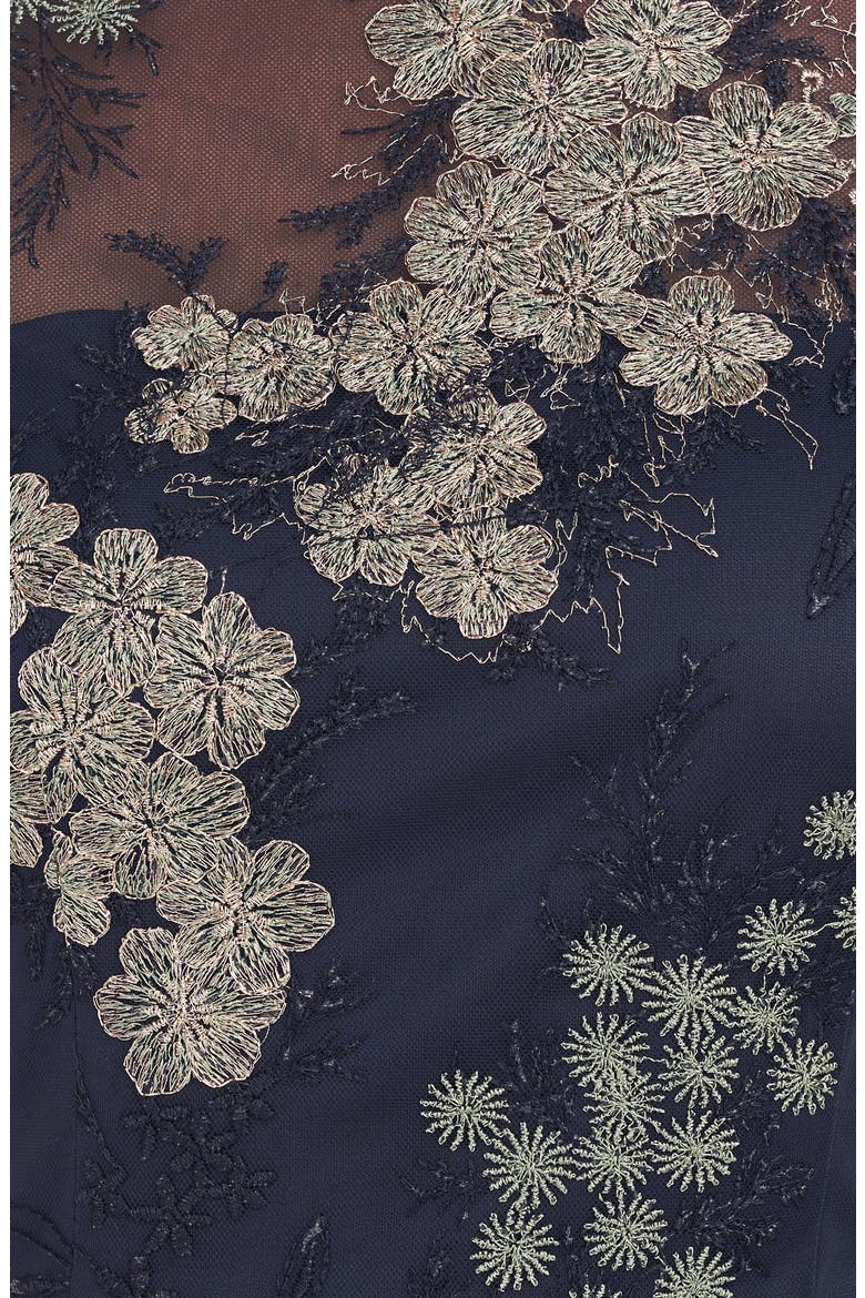 Hope Floral Embroidered Cocktail Dress, Alternate, color, NAVY/ JADE