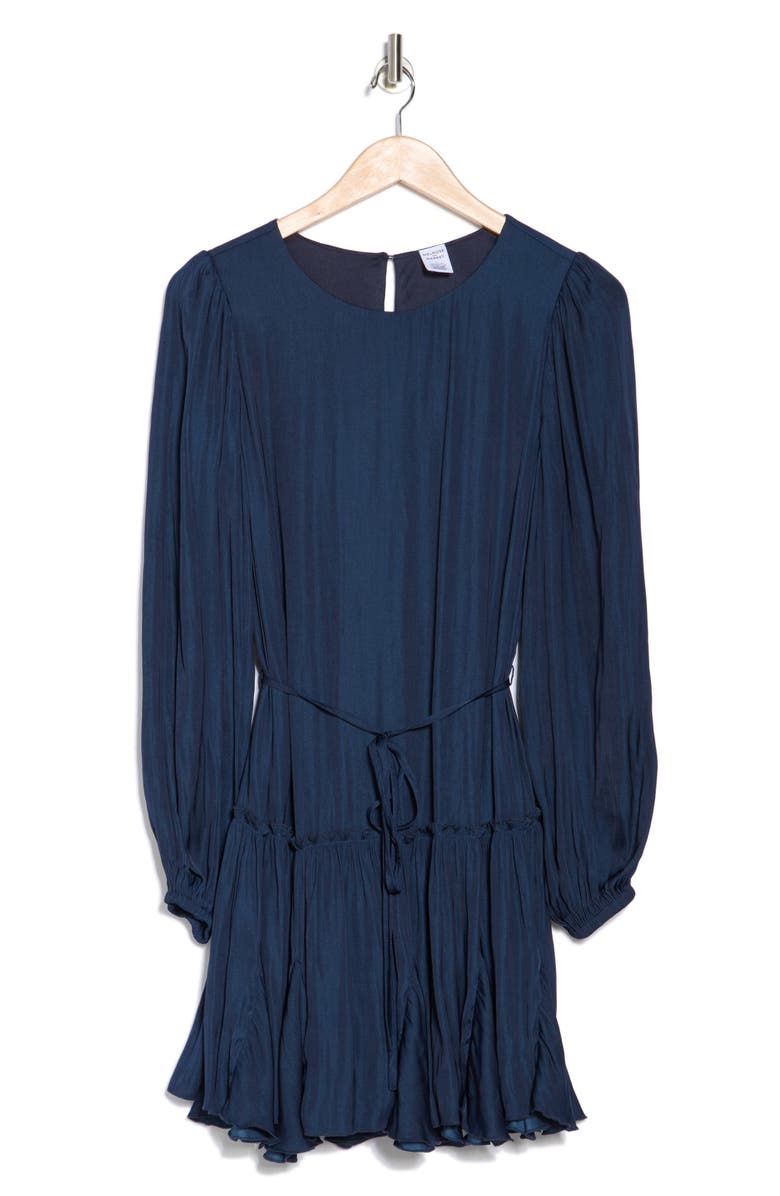 Melrose and Market Pleated Long Sleeve Dress, Alternate, color, 