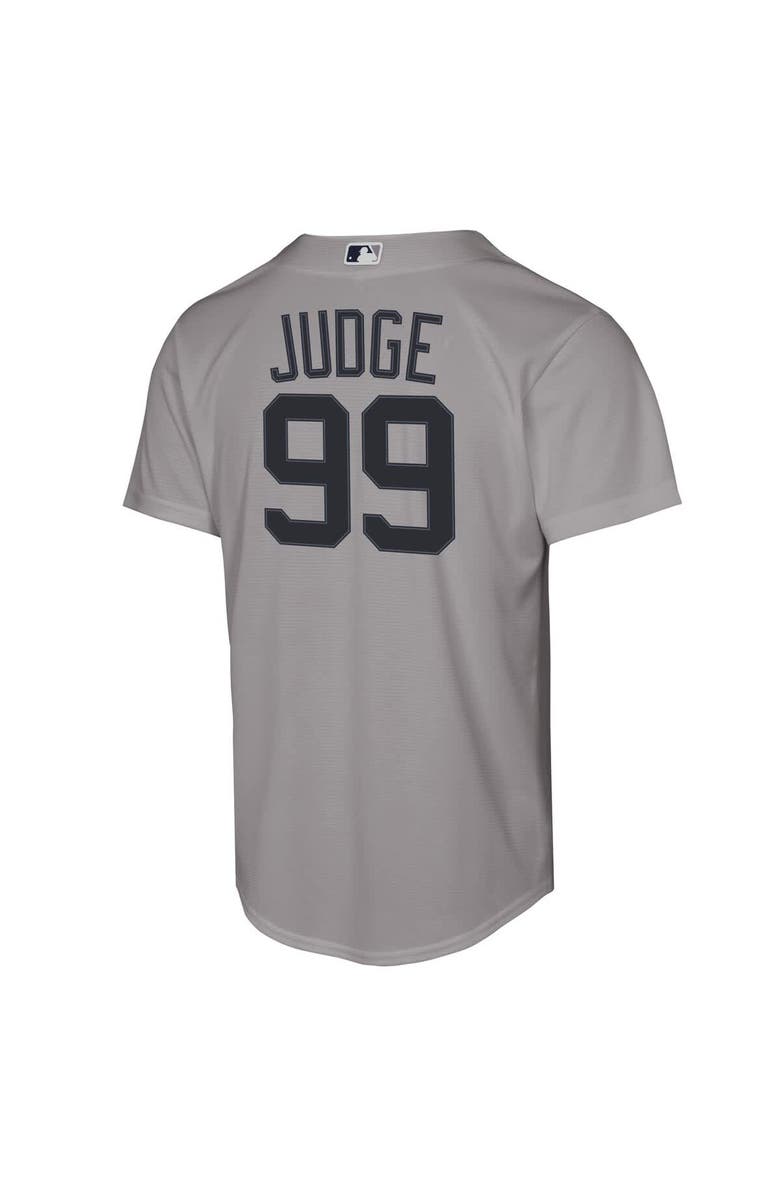 Nike Youth Nike Aaron Judge Gray New York Yankees Road Replica Jersey, Alternate, color,