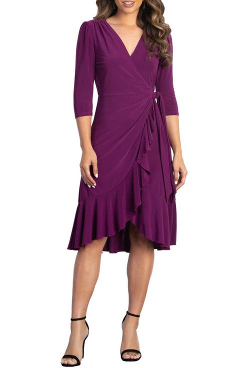 Whimsy Midi Wrap Dress