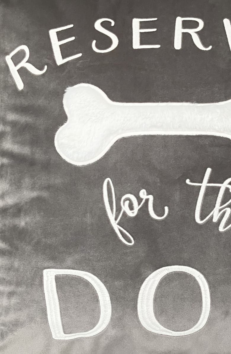 STUDIOCHIC Reserved for the Dog Square Accent Pillow, Alternate, color, Charcoal