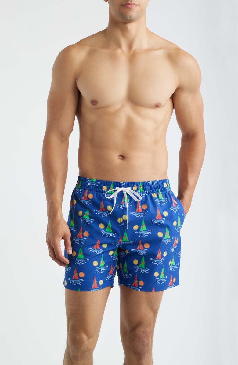Chubbies Come Sail Away 5.5-Inch Swim Trunks, Main, color, Bright Blue