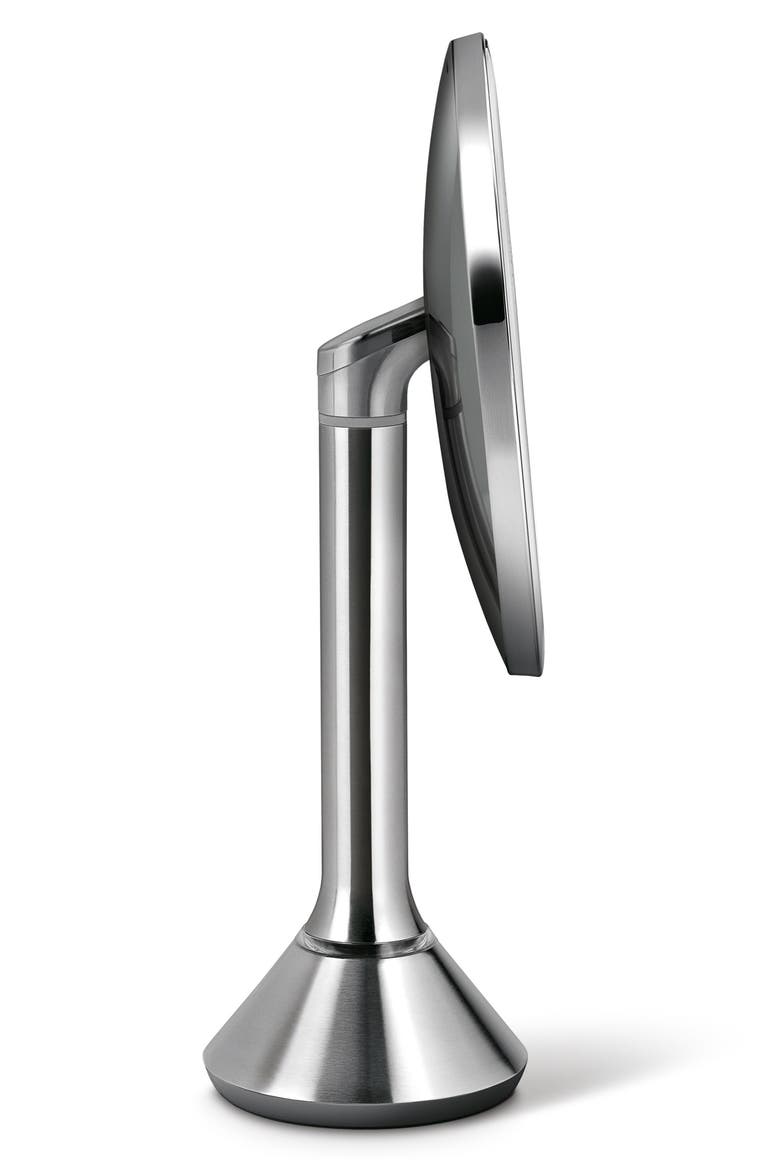 8-Inch Sensor Mirror with Brightness Control, Alternate, color, BRUSHED STAINLESS STEEL
