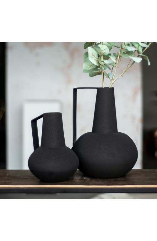 Shop Renwil Monarda Set Of Two Iron Vases In Black