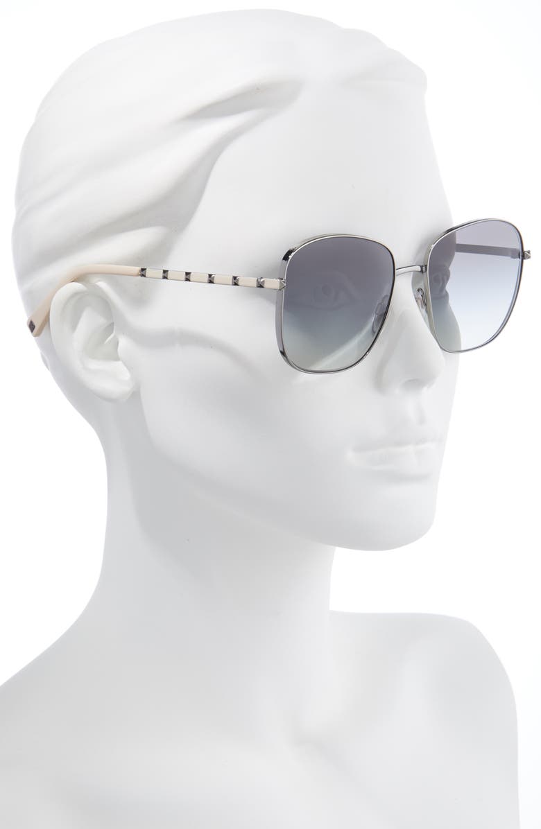 Valentino 57mm Studded Sunglasses, Alternate, color,