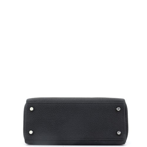 Pre-owned Hermes Hermes Kelly Handbag Black Togo With Palladium Hardware 25 In Black