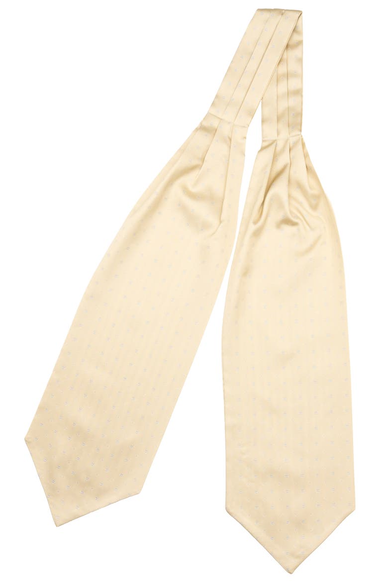 Angelo - Silk Ascot Cravat Tie for Men, Alternate, color, Butter Yellow