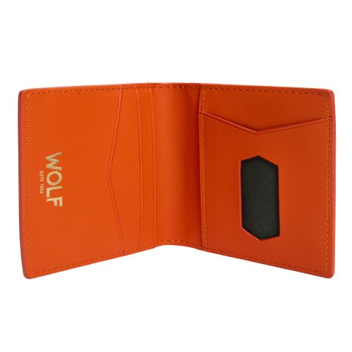 Wolf Signature Id Card Case In Orange