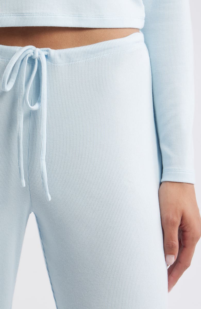 Open Edit Daydream Rib Lounge Pants, Alternate, color, Blue Delicate