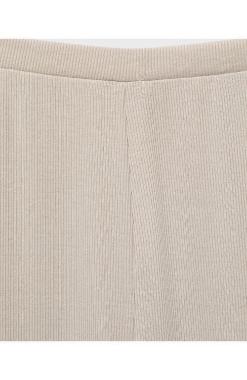 Mango Rib Pajama Pants In Neutral