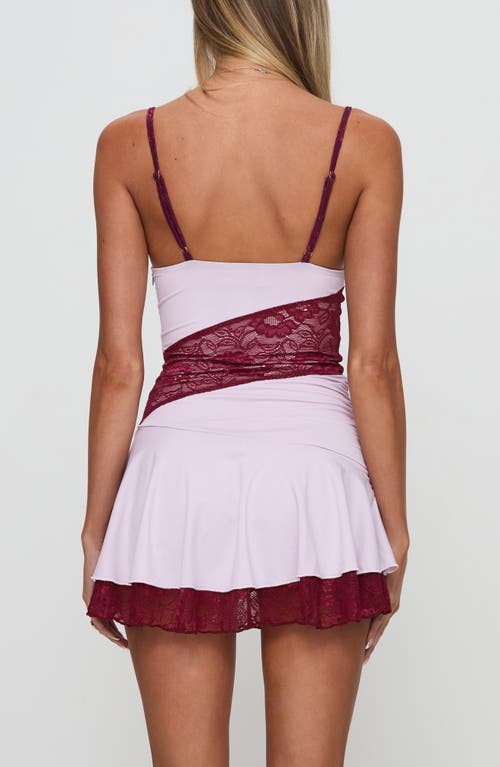 PRINCESS POLLY PRINCESS POLLY LOVE IS ALIVE LACE TRIM MINIDRESS