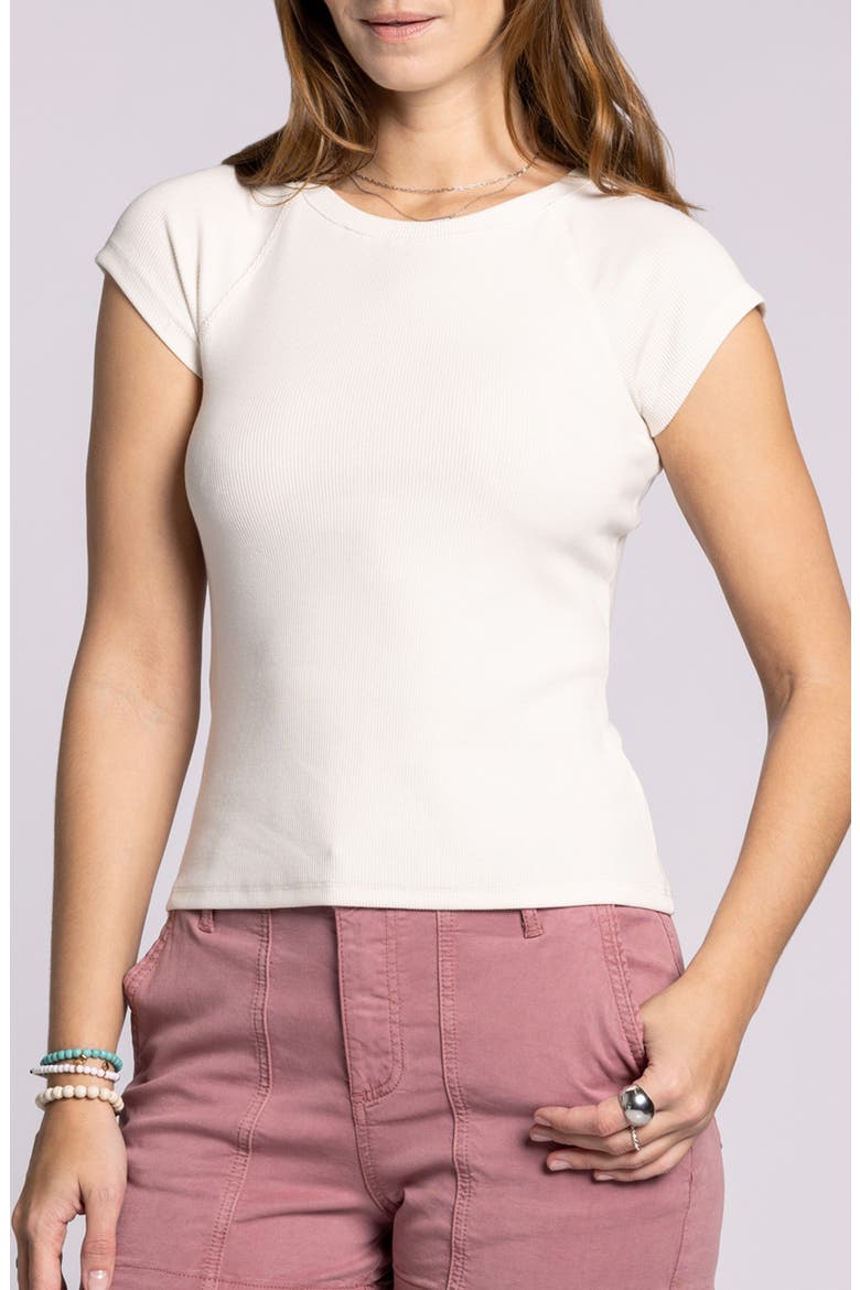 Winslet Rib Raglan Sleeve T-Shirt, Main, color, IVORY