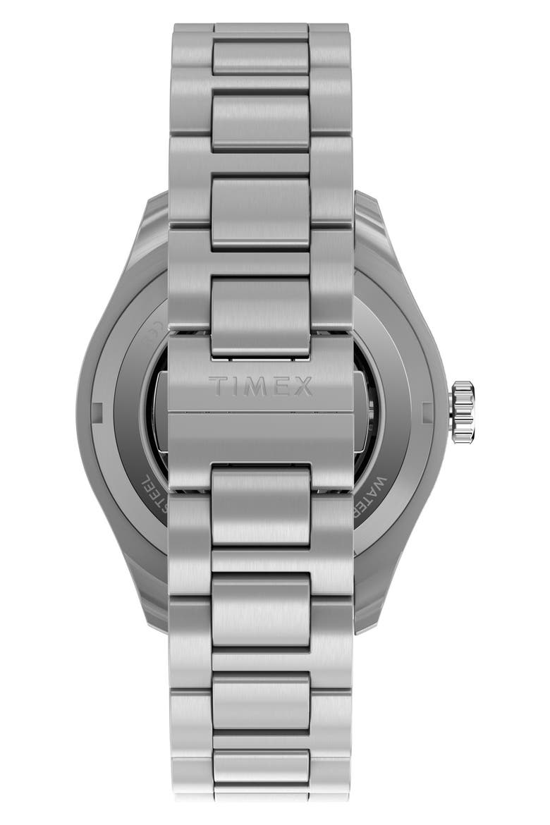 The Waterbury Heritage GMT Automatic Bracelet Watch, 41.5mm, Alternate, color, SILVER-TONE